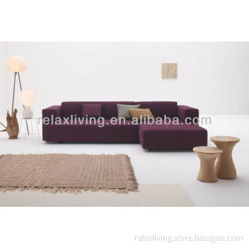 Modern fabric corner sofa with ottoman for living room furniture
